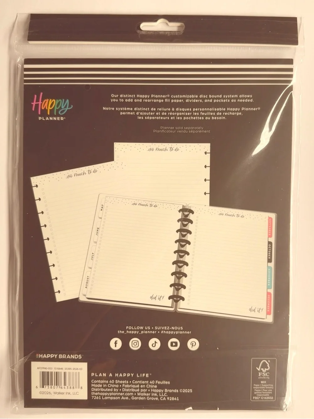 💐 Happy Planner Disney Filler Paper, Sticker, and Metal Disc Bundle